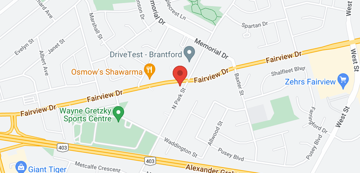 map of 104 -  421 FAIRVIEW Drive